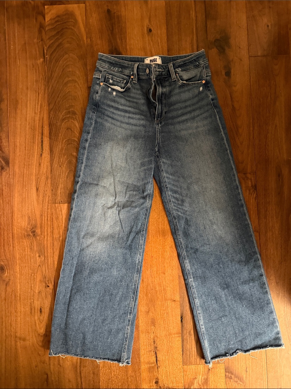 PAIGE Wide-Leg Jeans in Medium Blue Wash